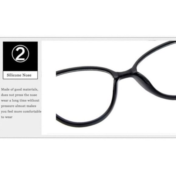 Glasses Anti UV Blue Light Protection Lg Cat Eye - Picture 5 of 7